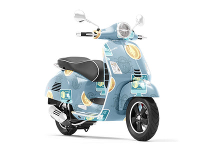 Online Exchange Technology Vespa Scooter Wrap Film