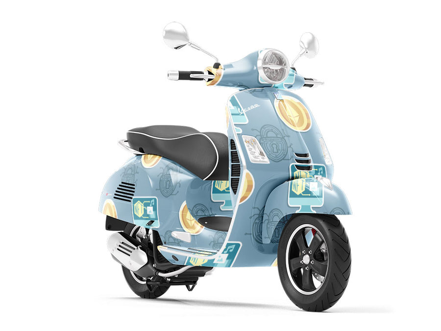 Online Exchange Technology Vespa Scooter Wrap Film