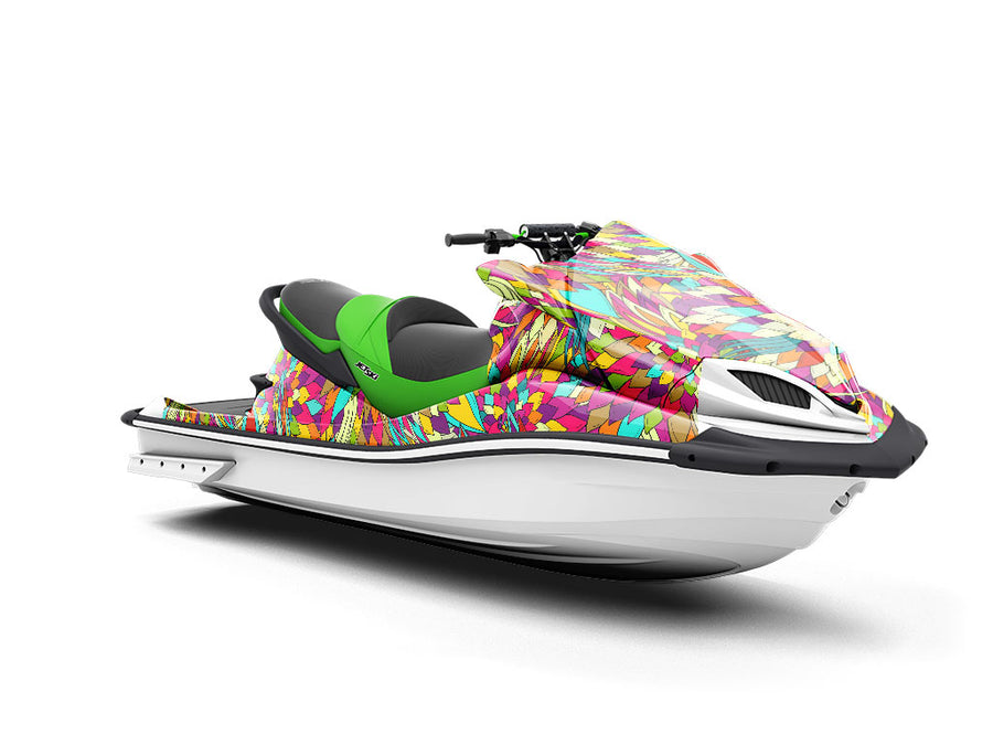 Optimistic Pessimist Floral Jet Ski Vinyl Customized Wrap