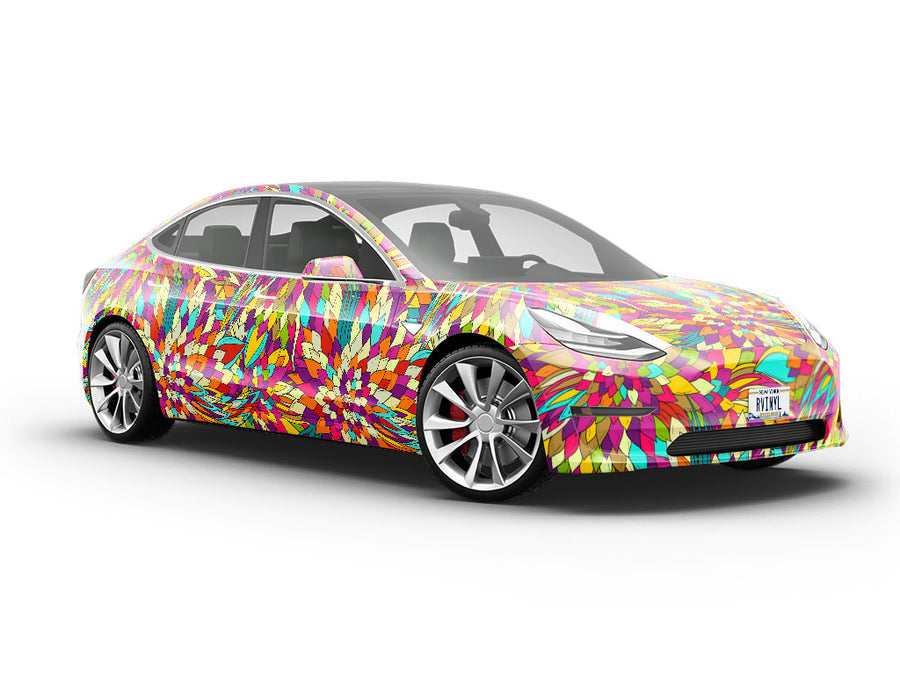 Optimistic Pessimist Floral Vehicle Vinyl Wrap
