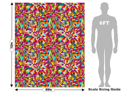 Optimistic Pessimist Floral Vehicle Wrap Scale~Rwraps Series 914 Optimistic Pessimist Floral Measurements~1