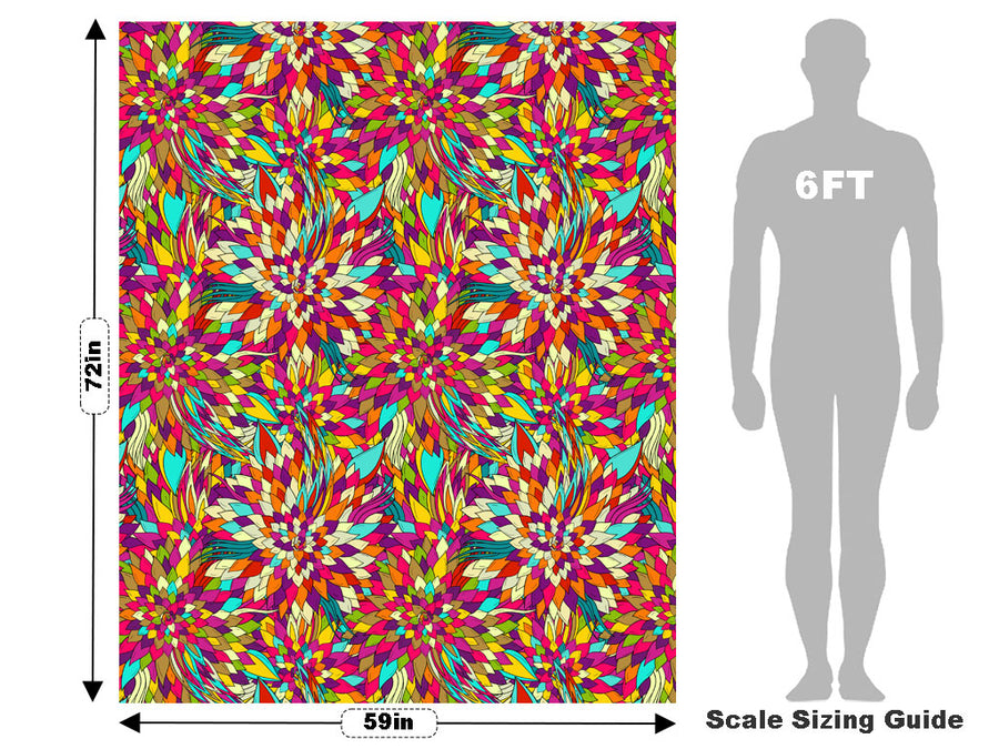 Optimistic Pessimist Floral Vehicle Wrap Scale~Rwraps Series 914 Optimistic Pessimist Floral Measurements~1