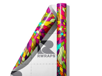Optimistic Pessimist Floral Wrap Film Sheets~Rwraps Series 914 Optimistic Pessimist Floral Scrolled Sheet~3