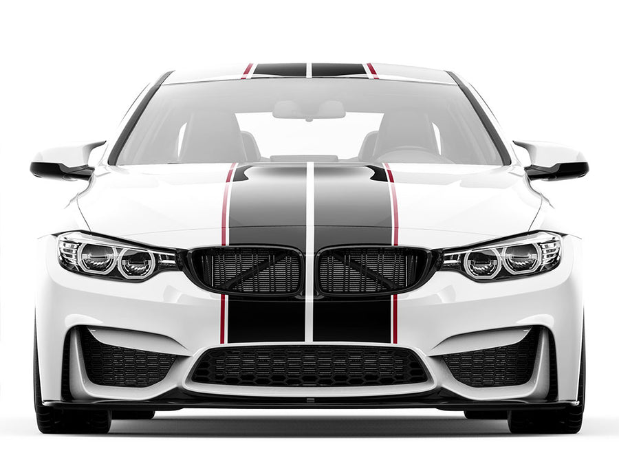 ORACAL 651 Dark Red Pin Stripe With Racing Stripes