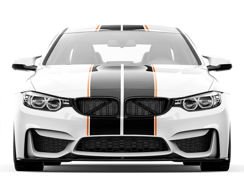 ORACAL 651 Pastel Orange Pin Stripe With Racing Stripes