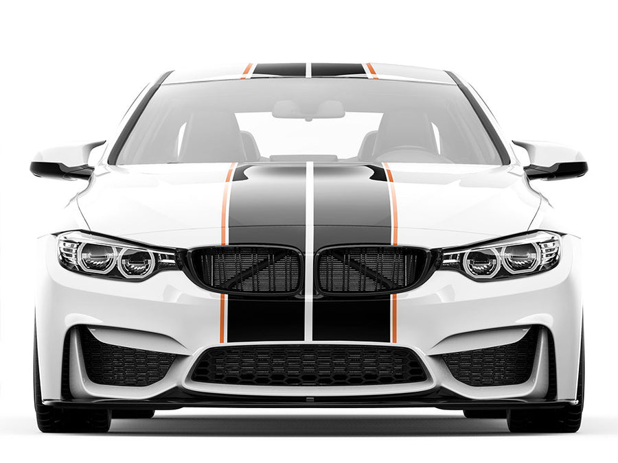 ORACAL 651 Light Orange Pin Stripe With Racing Stripes