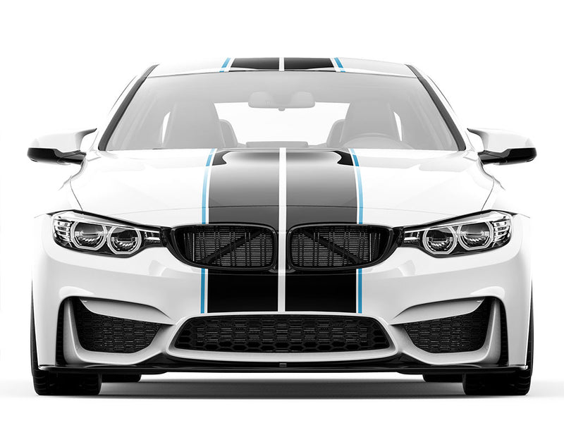 ORACAL 651 Ice Blue Pin Stripe With Racing Stripes