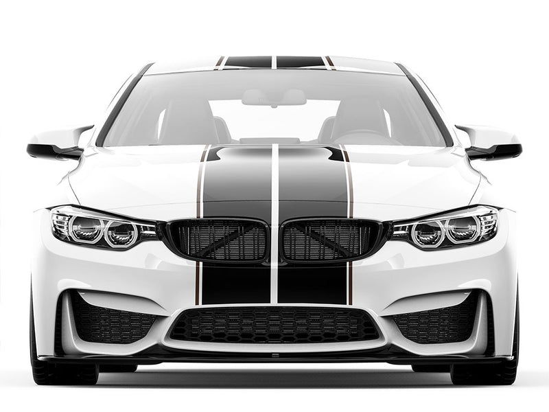 ORACAL 651 Brown Pin Stripe With Racing Stripes