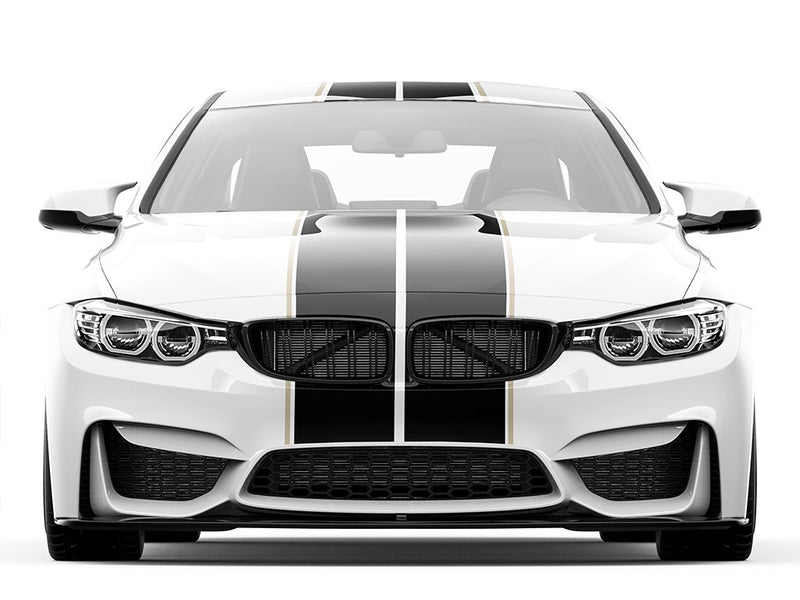 ORACAL 651 Beige Pin Stripe With Racing Stripes