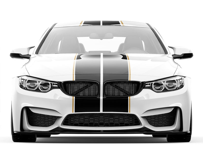 ORACAL 651 Gold Pin Stripe With Racing Stripes