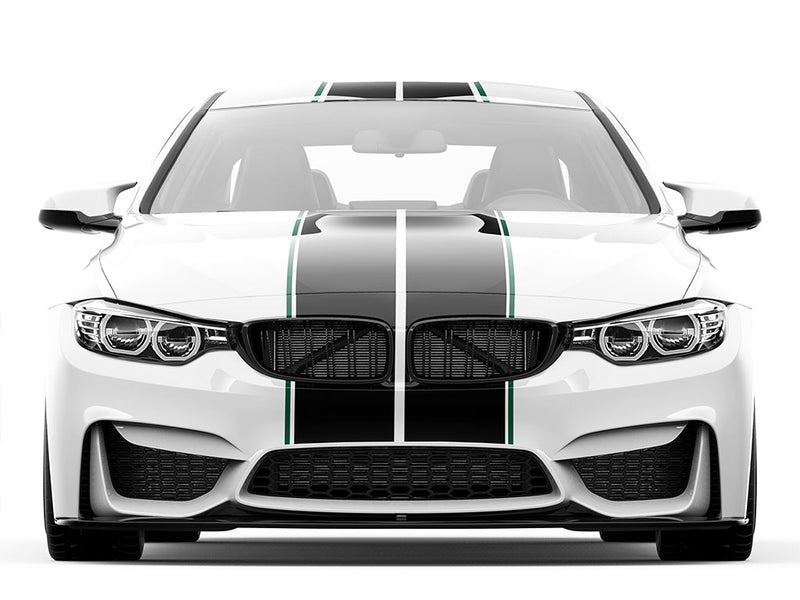 ORACAL 651 Forest Green Pin Stripe With Racing Stripes