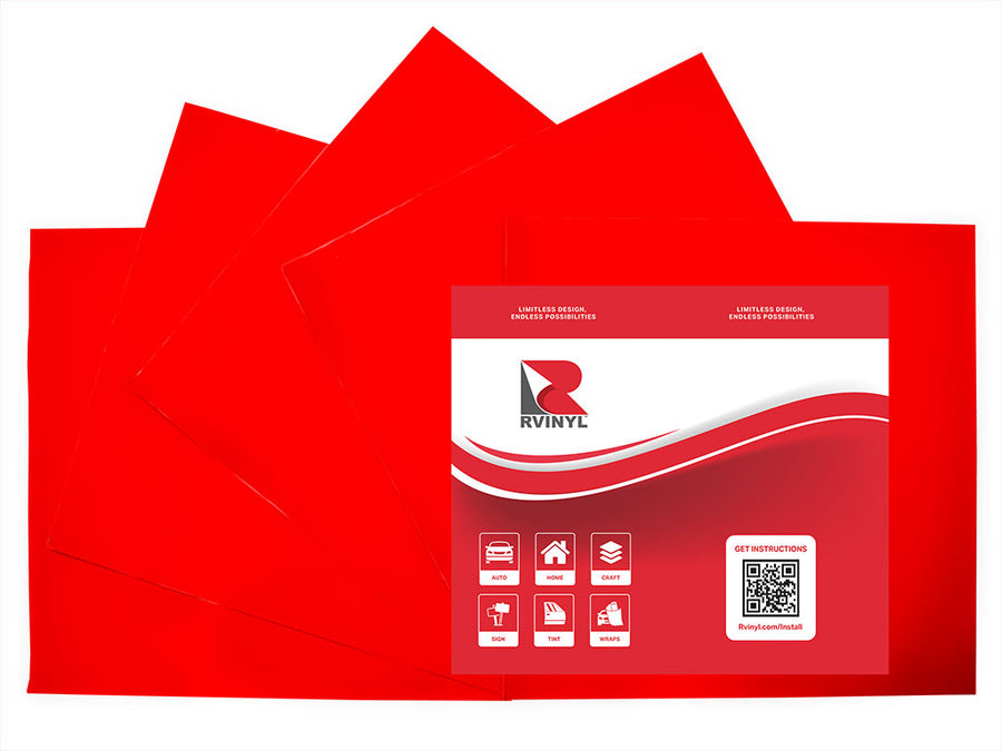 ORACAL 6510 Red Fluorescent Craft Vinyl Sheet Pack
