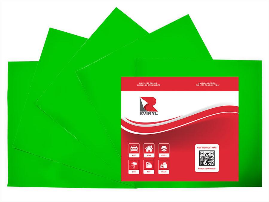 ORACAL 6510 Green Fluorescent Craft Vinyl Sheet Pack