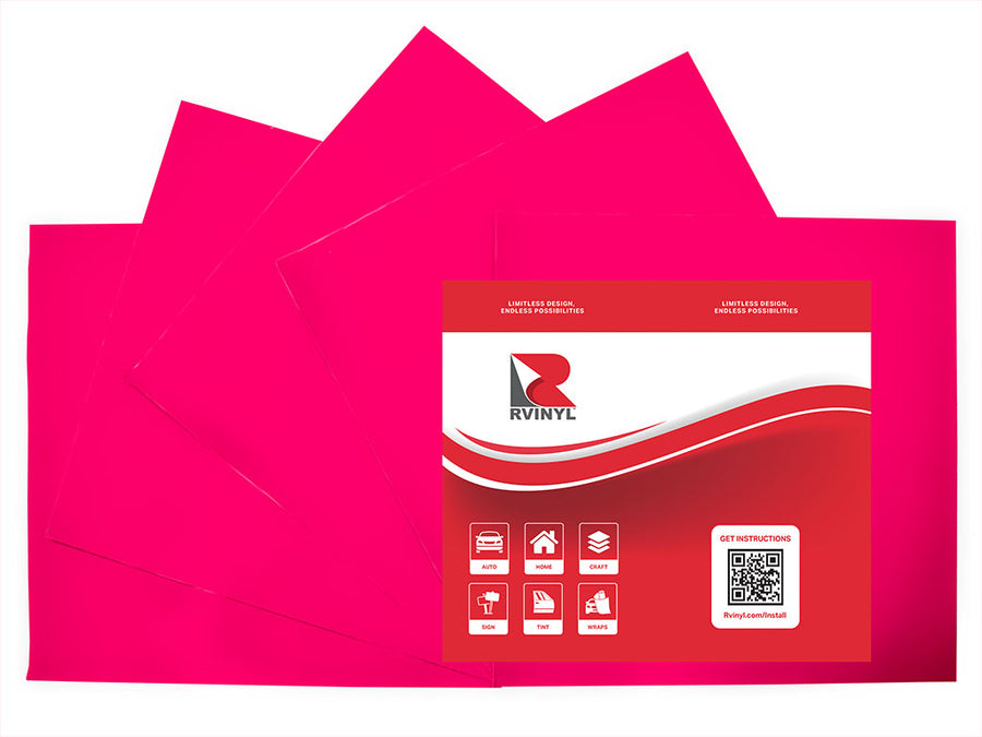 ORACAL 7510 Pink Fluorescent Craft Vinyl Sheet Pack