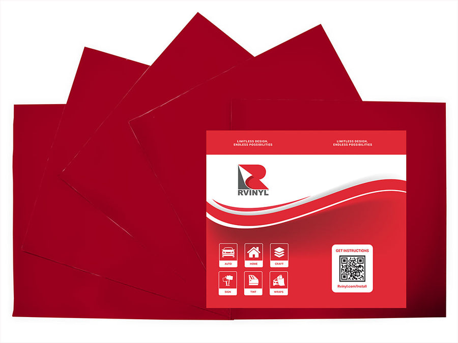 ORACAL 8800 Scarlet Red Translucent Craft Vinyl Sheet Pack