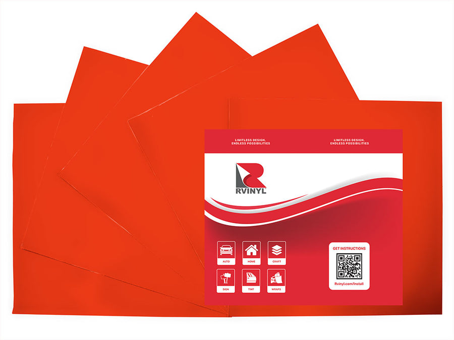 Oracal 951 Mars Red Craft Vinyl Sheet Pack