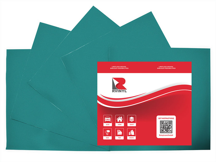 Oracal 951 Teal Metallic Craft Vinyl Sheet Pack