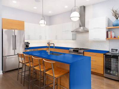 ORACAL 970RA Gloss Blue Custom Kitchen Counter Wraps