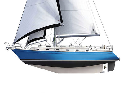 ORACAL 970RA Metallic Night Blue Customized Cruiser Boat Wraps