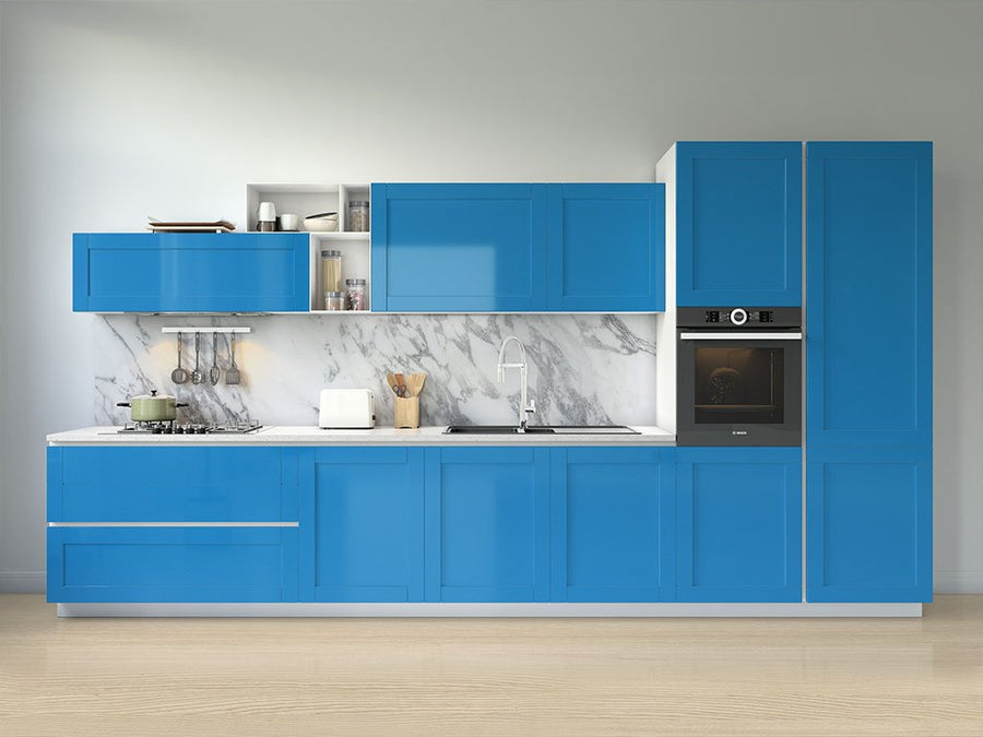 ORACAL® 970RA Metallic Azure Blue Kitchen Cabinet Wraps