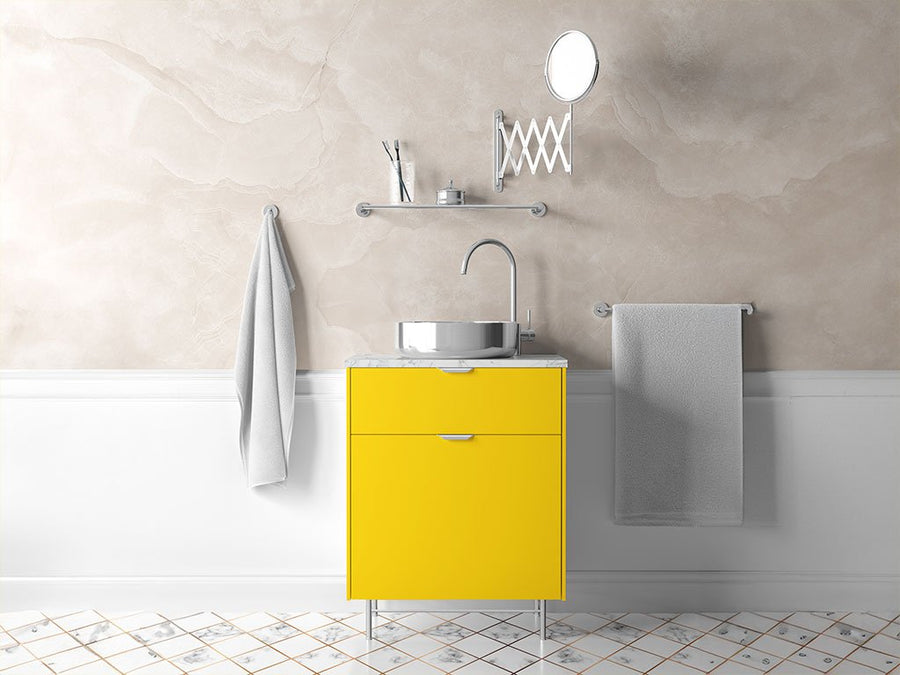 ORACAL® 970RA Gloss Crocus Yellow Bathroom Cabinet Wraps