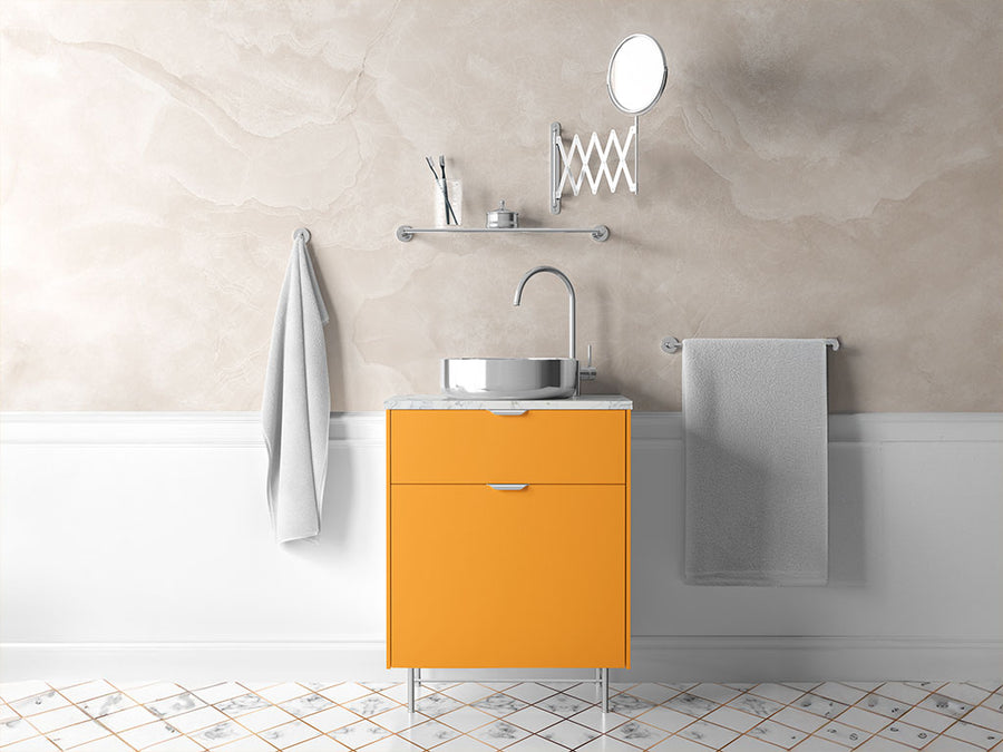 ORACAL® 970RA Matte Saffron Yellow Bathroom Cabinet Wraps