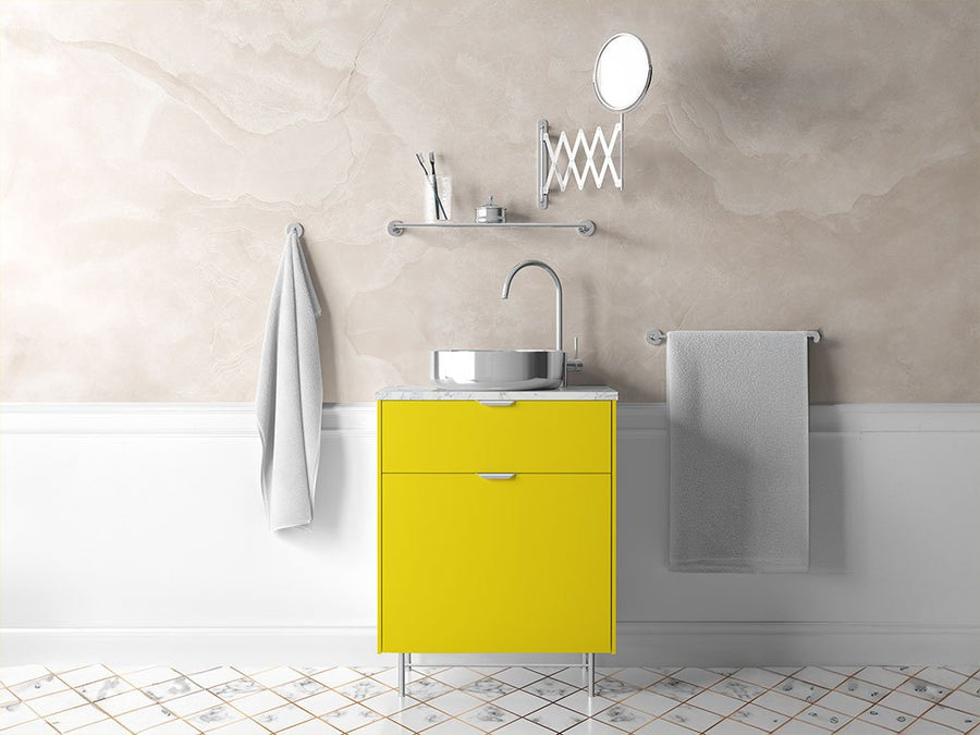 ORACAL® 970RA Gloss Canary Yellow Bathroom Cabinet Wraps