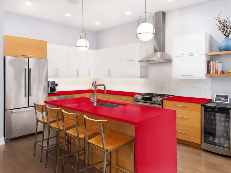 ORACAL 970RA Gloss Geranium Red Custom Kitchen Counter Wraps
