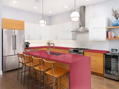 ORACAL 970RA Matte Metallic Dark Red Custom Kitchen Counter Wraps