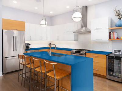 ORACAL 970RA Gloss Indigo Blue Custom Kitchen Counter Wraps