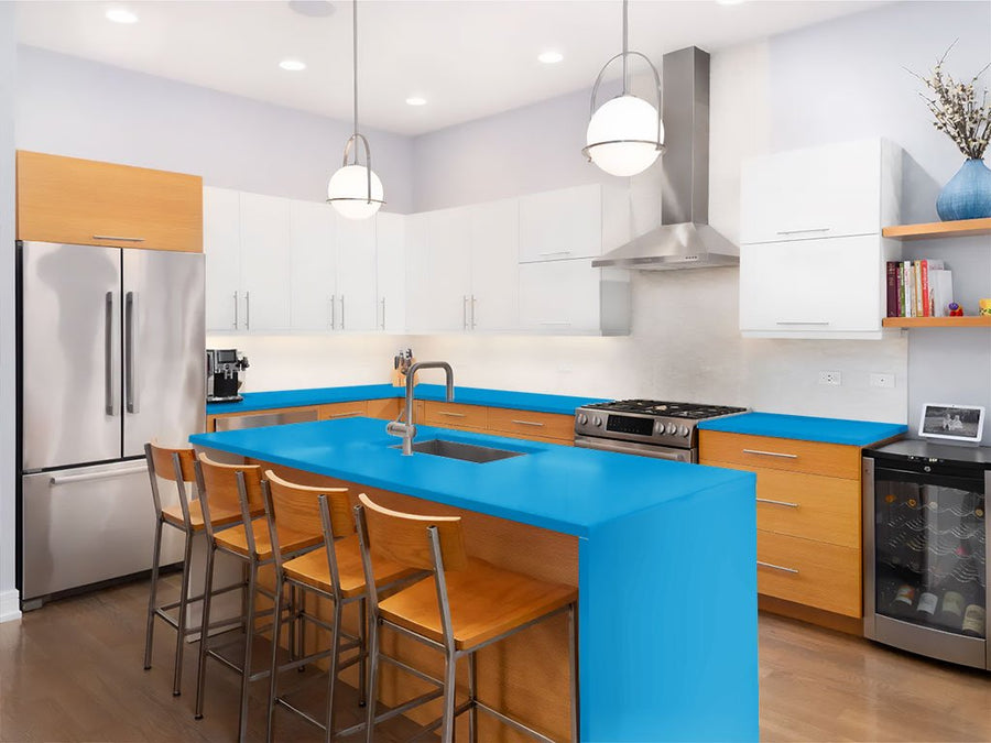 ORACAL 970RA Gloss Fjord Blue Custom Kitchen Counter Wraps