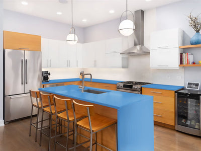 ORACAL 970RA Gloss Glacier Blue Custom Kitchen Counter Wraps