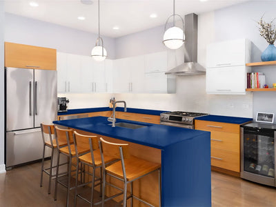 ORACAL 970RA Gloss Light Navy Custom Kitchen Counter Wraps