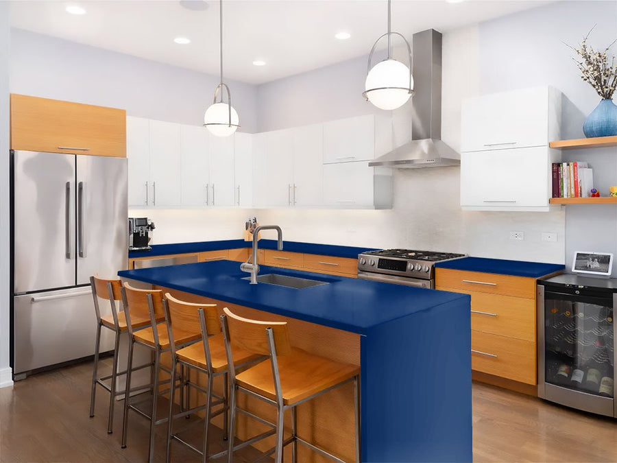 ORACAL 970RA Gloss Light Navy Custom Kitchen Counter Wraps