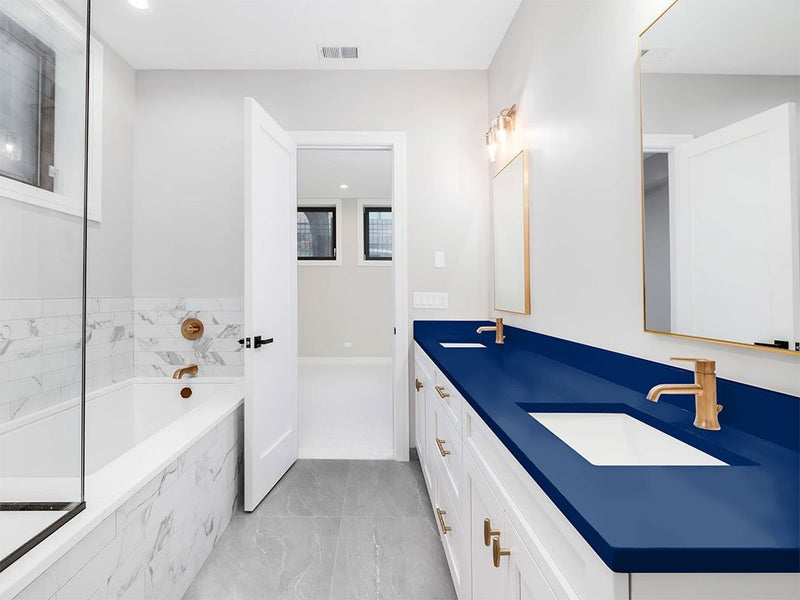 ORACAL 970RA Gloss Light Navy DIY Built-In Bathroom Countertop Wraps