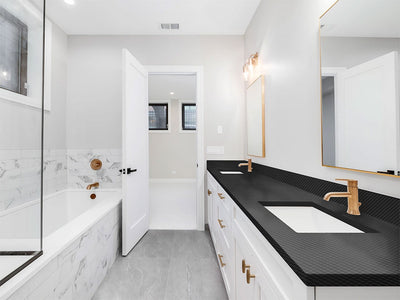 ORACAL 975 Carbon Fiber Black DIY Built-In Bathroom Countertop Wraps