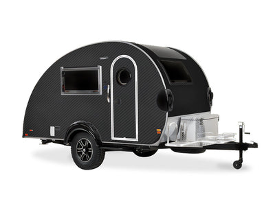 ORACAL 975 Carbon Fiber Black DIY Tear Drop Trailer Wraps