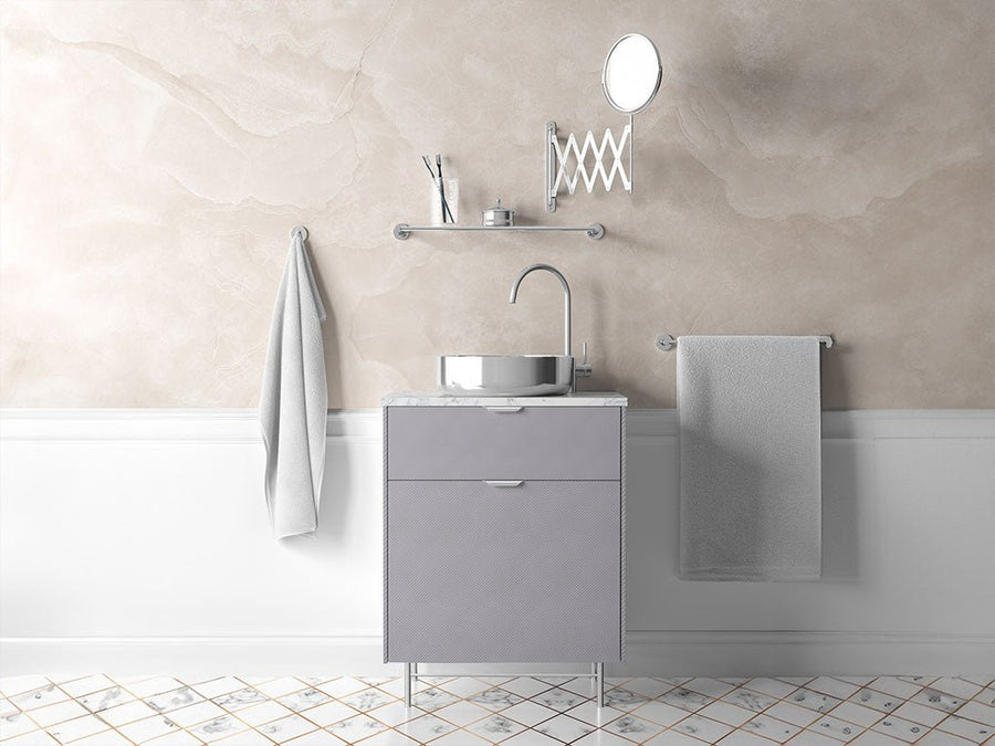 ORACAL® 975 Carbon Fiber Silver Gray Bathroom Cabinet Wraps