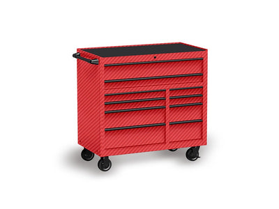 ORACAL® 975 Carbon Fiber Geranium Red Tool Cabinet Wraps