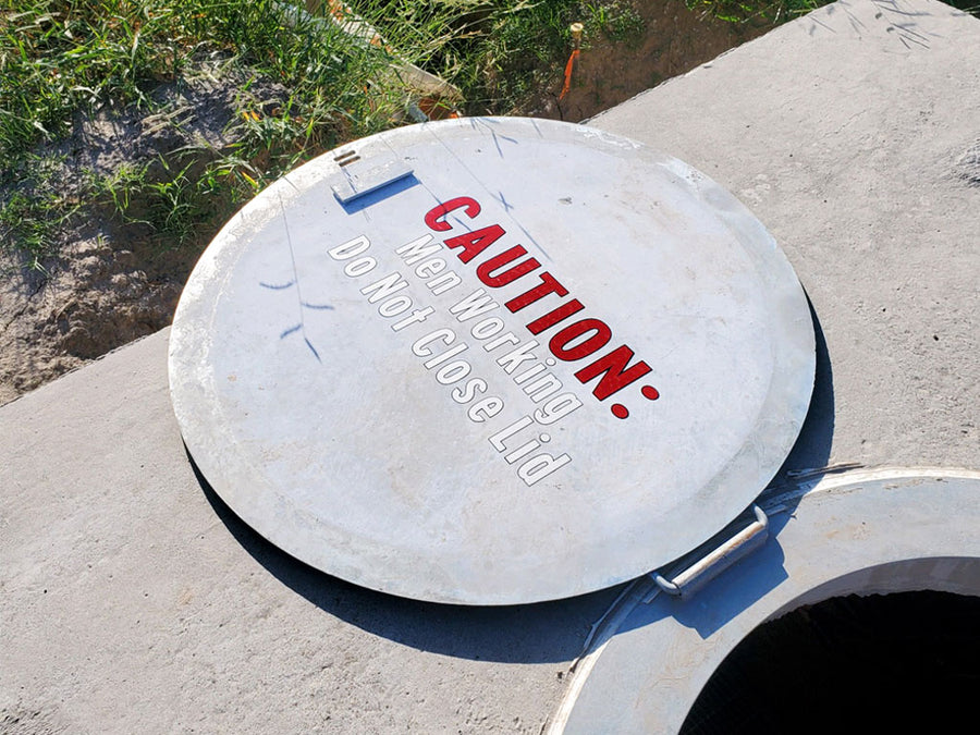 ORALITE® 5600 Custom Reflective Red Vinyl Signage For Lid