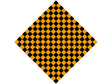 Orange Checkered Vinyl Wrap Pattern