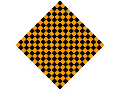 Orange Checkered Vinyl Wrap Pattern