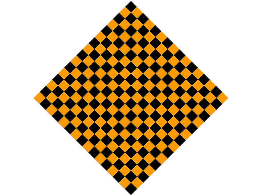 Orange Checkered Vinyl Wrap Pattern