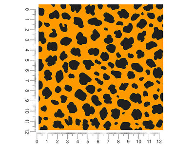orange cheetah animal print 1ft x 1ft Craft Sheets