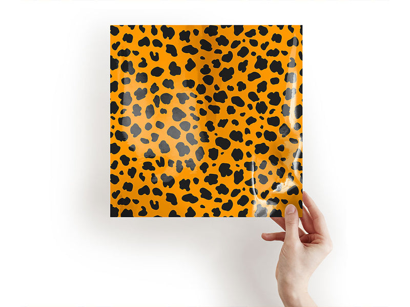 orange cheetah animal print Craft Sheets