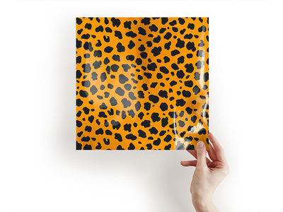 orange cheetah animal print Craft Sheets