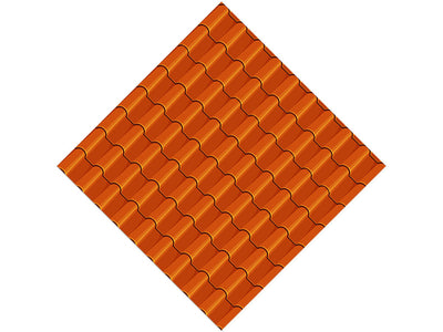 Orange Clay Tile Vinyl Wrap Pattern