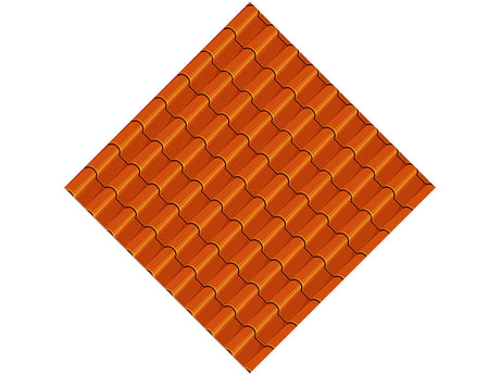 Orange Clay Tile Vinyl Wrap Pattern
