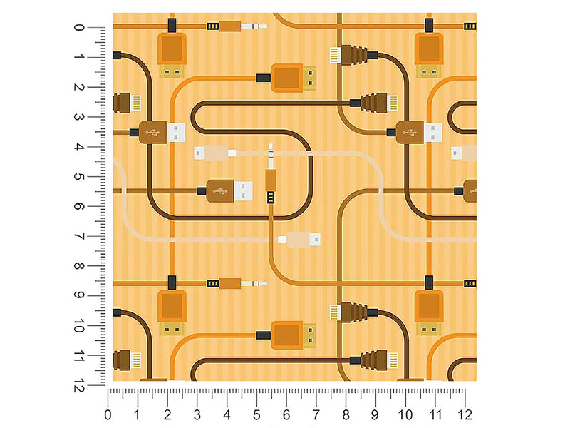 Orange Cords Technology Vehicle Wrap Scale~Rwraps Series 914 Orange Cords Technology Measurements~2