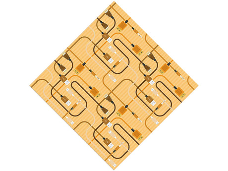 Orange Cords Technology Vinyl Wrap Pattern~Rwraps Series 914 Digitally Printed Vinyl Wrap~0